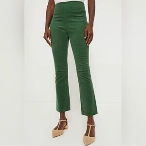 Tuckernuck Ashford High Waisted Crop Pants Medium Green Corduroy Crop Kick Hem